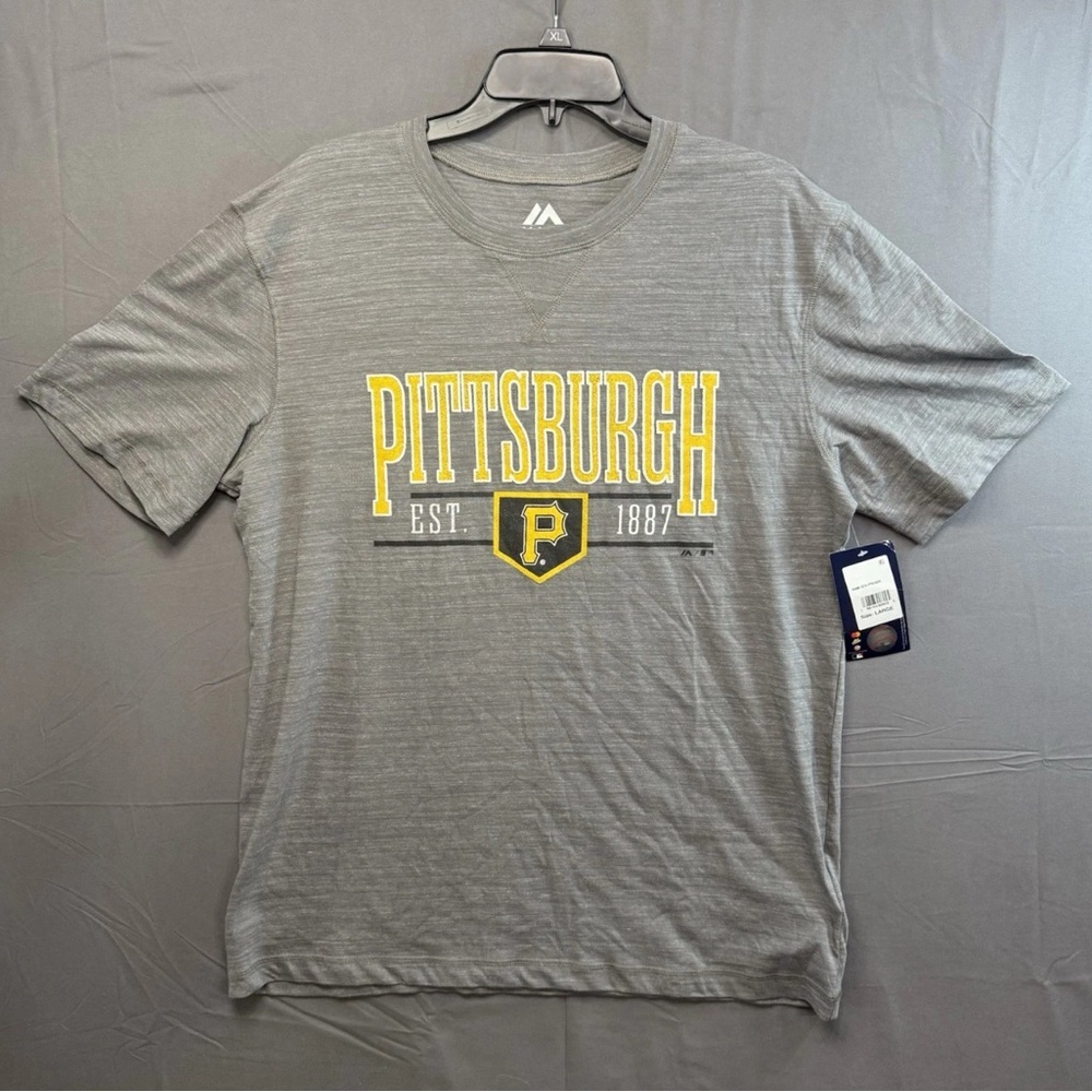 PITTSBURGH PIRATES MLB MAJESTIC MEN'S  SHORT SLEEVE SHIRT LARGE (D5)